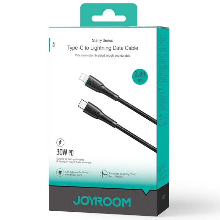 JOYROOM SA32-CL3 Starry Series 30W USB-C / Type-C to 8 Pin Fast Charging Data Cable, Length:1m(Black) - 2 in 1 Cable by JOYROOM | Online Shopping South Africa | PMC Jewellery