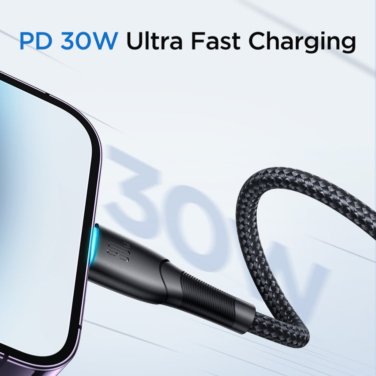 JOYROOM SA32-CL3 Starry Series 30W USB-C / Type-C to 8 Pin Fast Charging Data Cable, Length:1m(Black) - 2 in 1 Cable by JOYROOM | Online Shopping South Africa | PMC TechLife | Buy Now Pay Later Mobicred