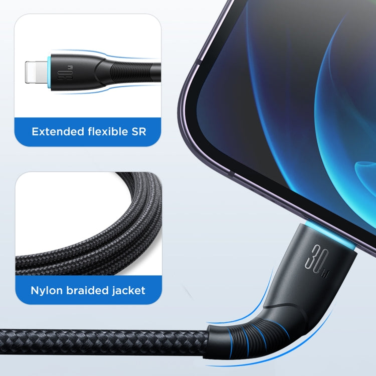 JOYROOM SA32-CL3 Starry Series 30W USB-C / Type-C to 8 Pin Fast Charging Data Cable, Length:1m(Black) - 2 in 1 Cable by JOYROOM | Online Shopping South Africa | PMC TechLife | Buy Now Pay Later Mobicred
