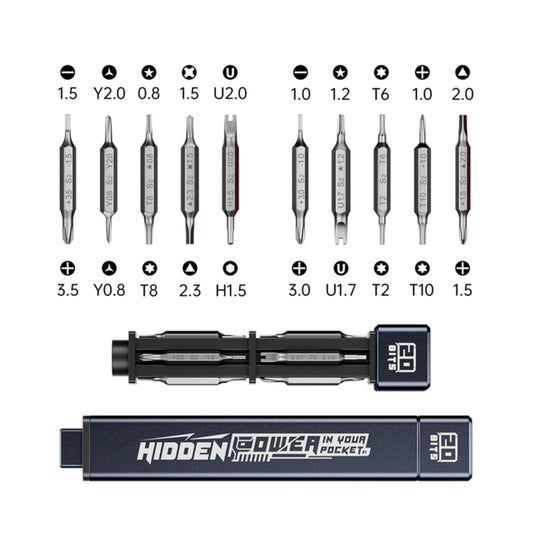 JAKEMY JM-8195 21 in 1 S-2 Bits Square Handle Design Screwdirver(Blue) - Screwdriver Set by JAKEMY | Online Shopping South Africa | PMC Jewellery