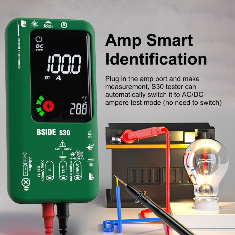 BSIDE S30 Smart Color Screen Infrared Temperature Measurement Multimeter(Red) - free shipping - PMC TechLife - Order now!