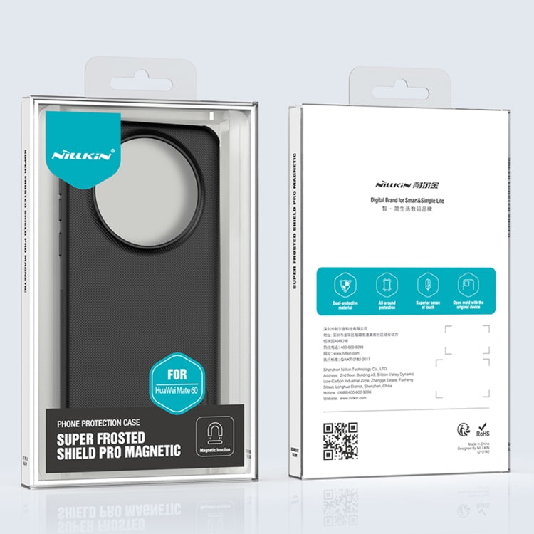 For Huawei Mate 60 NILLKIN Frosted Shield Pro Magnetic Magsafe Phone Case(Green) - Huawei Cases by NILLKIN | Online Shopping South Africa | PMC TechLife | Buy Now Pay Later Mobicred