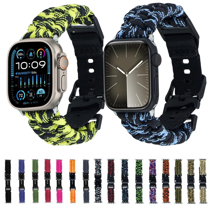 For Apple Watch Ultra 49mm Paracord Plain Braided Webbing Buckle Watch Band(Grey) - free shipping - PMC TechLife - Order now!