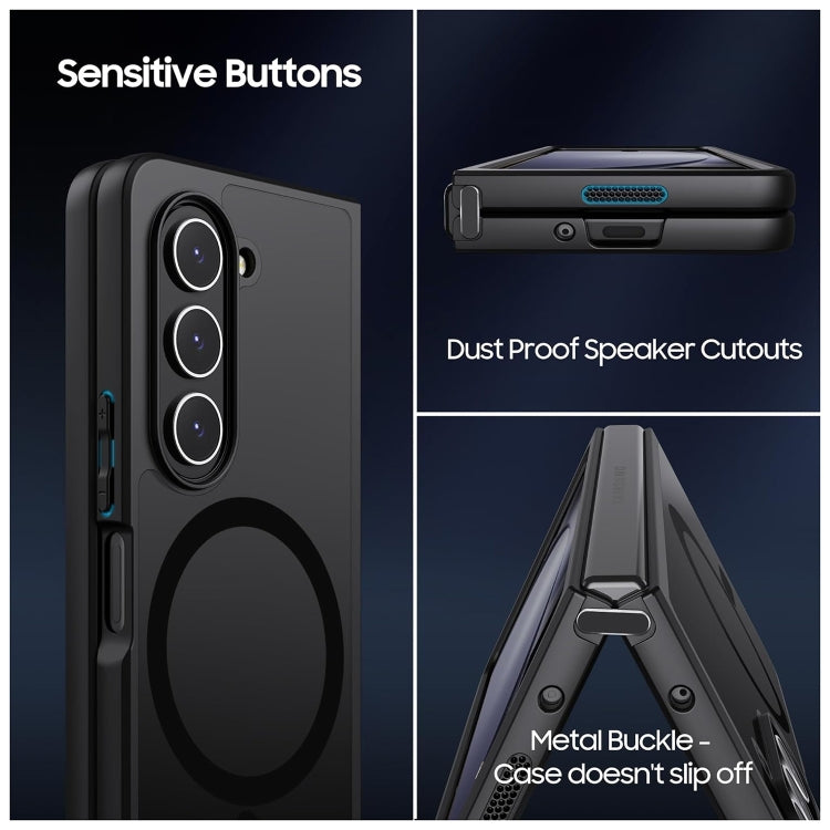 For Samsung Galaxy Z Fold5 MagSafe Ultra-thin Translucent PC+TPU Phone Case(Black) - Galaxy Z Fold5 Cases by PMC TechLife | Online Shopping South Africa | PMC TechLife