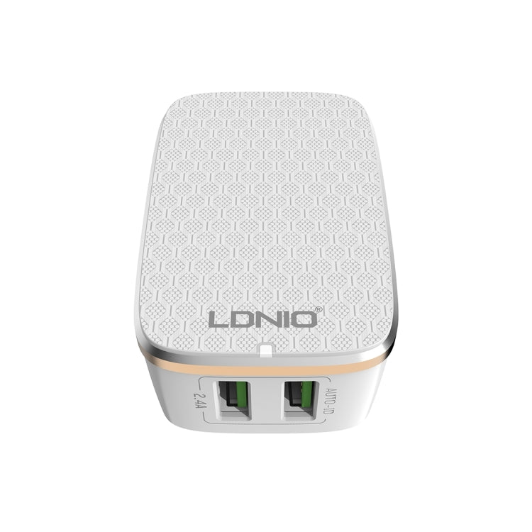 LDNIO A2204 2 in 1 12W Dual USB Interface Travel Charger Mobile Phone Charger with Type-C / USB-C Data Cable, UK Plug - free shipping - PMC TechLife - Order now!