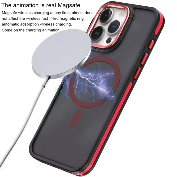 For iPhone 15 Pro Two-color Frosted MagSafe Magnetic Phone Case(Blue) - iPhone 15 Pro Cases by PMC TechLife | Online Shopping South Africa | PMC TechLife | Buy Now Pay Later Mobicred