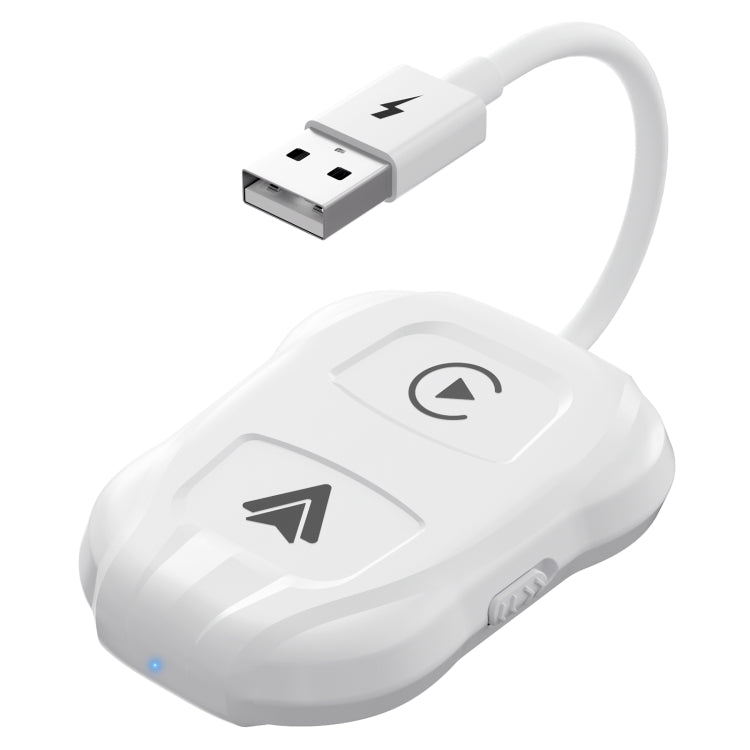 THT-020-9 USB + USB-C / Type-C Wired to Wireless Carplay / Android Auto Adapter(White) - free shipping - PMC TechLife - Order now!