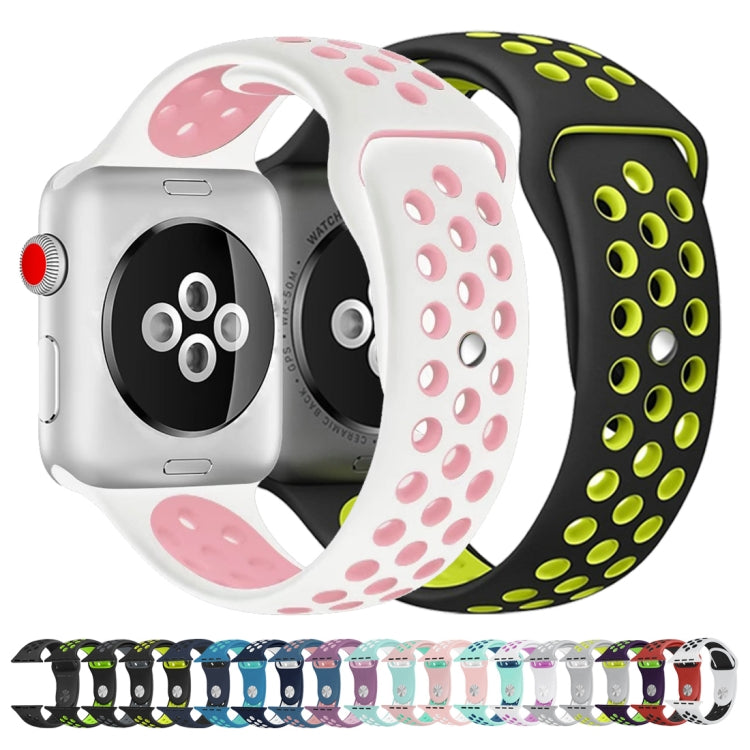For Apple Watch Ultra 49mm / Series 8&7 45mm / SE 2&6&SE&5&4 44mm / 3&2&1 42mm Sport Silicone Watch Band Standard Edition(Black) - Watch Bands by PMC TechLife | Online Shopping South Africa | PMC TechLife | Buy Now Pay Later Mobicred
