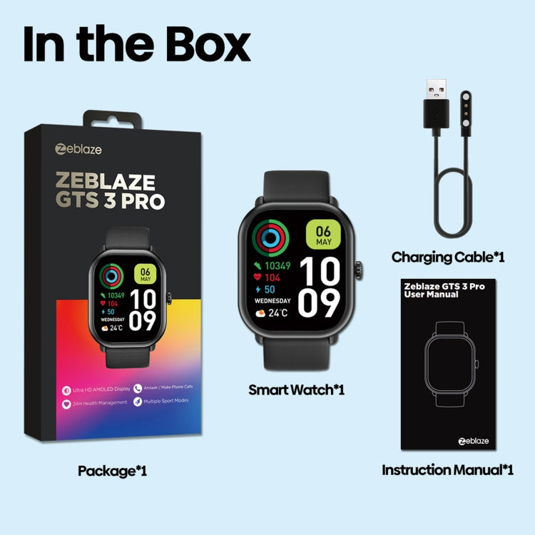 Zeblaze GTS 3 Pro IP68 1.97inch HD Fitness Smart Watch(White) - free shipping - PMC TechLife - Order now!