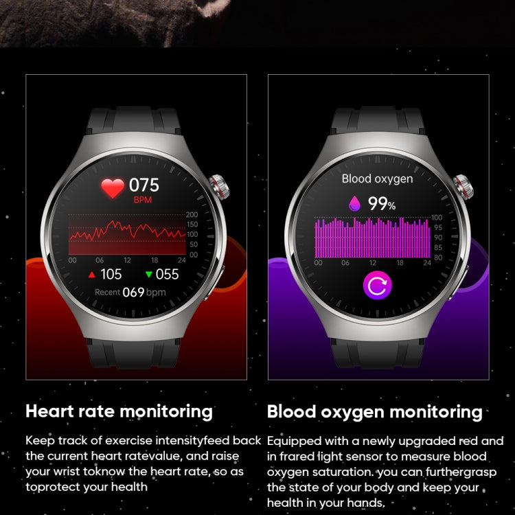 MT200 1.43 inch AMOLED IP67 Smart Call Watch, Support ECG/Body Temperature/Blood Glucose Monitoring(Silver) - Smart Watches by PMC TechLife | Online Shopping South Africa | PMC TechLife