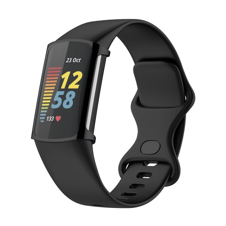 For Fitbit Charge 6 / 5 Full Coverage TPU Electroplated Watch Protective Case(Black) - Watch Cases by PMC TechLife | Online Shopping South Africa | PMC TechLife