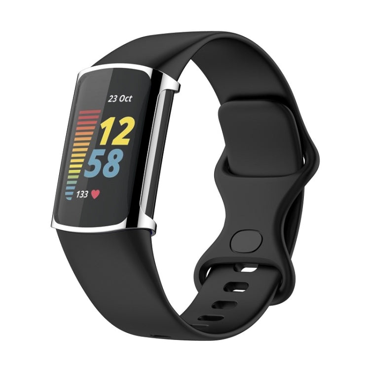 For Fitbit Charge 6 / 5 Full Coverage TPU Electroplated Watch Protective Case(Silver) - Watch Cases by PMC TechLife | Online Shopping South Africa | PMC TechLife