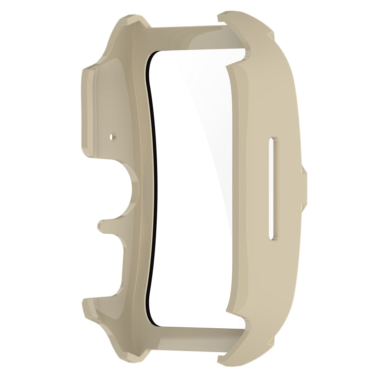 For OPPO Watch 4 Pro PC + Tempered Film Integrated Watch Protective Case(Ivory White) -  by PMC TechLife | Online Shopping South Africa | PMC TechLife