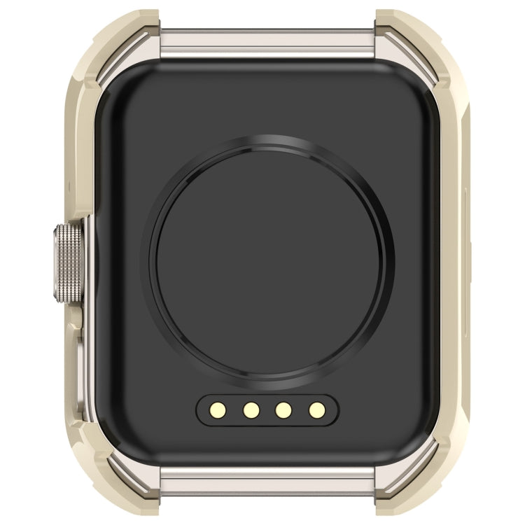 For OPPO Watch 4 Pro PC + Tempered Film Integrated Watch Protective Case(Ivory White) -  by PMC TechLife | Online Shopping South Africa | PMC TechLife