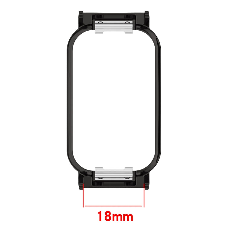 For Xiaomi Smart Band 8 Active / Redmi Band 2 Metal Frame Watch Protective Case(Rose Gold) - Watch Cases by PMC TechLife | Online Shopping South Africa | PMC TechLife
