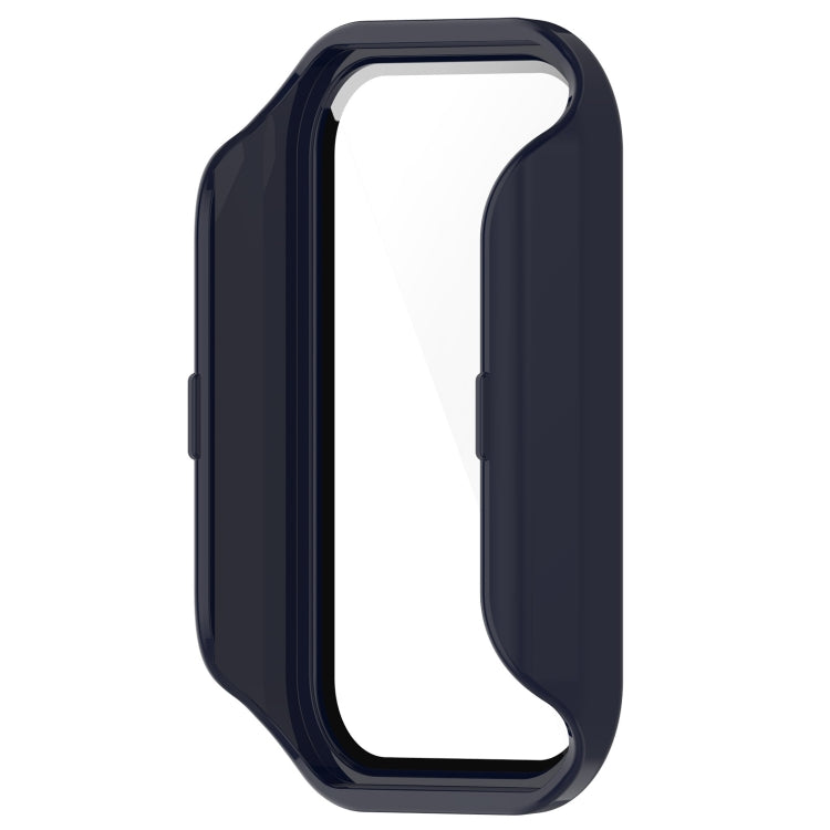 For Xiaomi Smart Band 8 Active / Redmi Band 2 PC + Tempered Film Integrated Watch Protective Case(Ink Blue) - Watch Cases by PMC TechLife | Online Shopping South Africa | PMC TechLife
