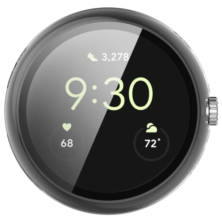 For Google Pixel Watch 2 PC + Tempered Film Integrated Watch Protective Case(Transparent White) - Watch Cases by PMC TechLife | Online Shopping South Africa | PMC TechLife