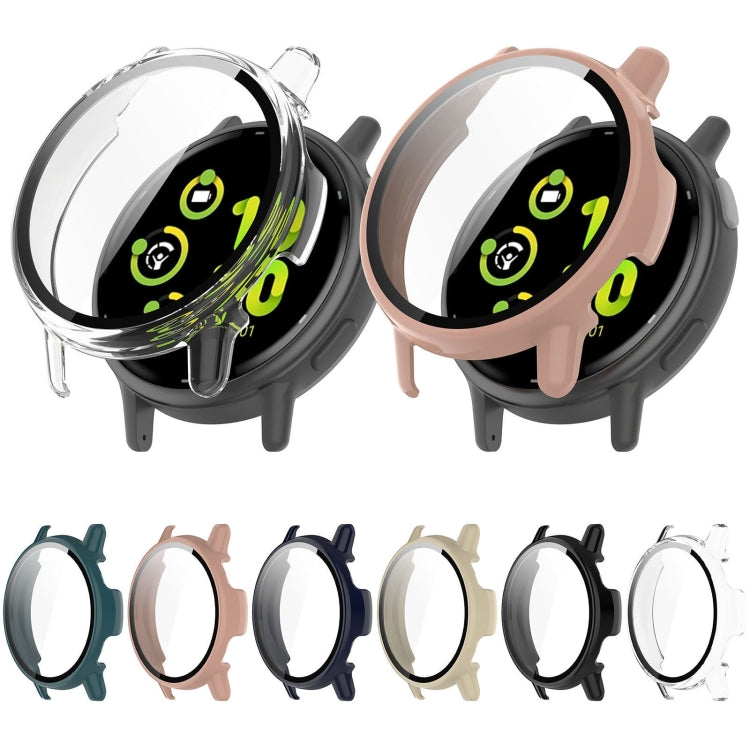 For Garmin vivoactive 5 / Active 5 PC + Tempered Film Integrated Watch Protective Case(Green) - Watch Cases by PMC Jewellery | Online Shopping South Africa | PMC Jewellery