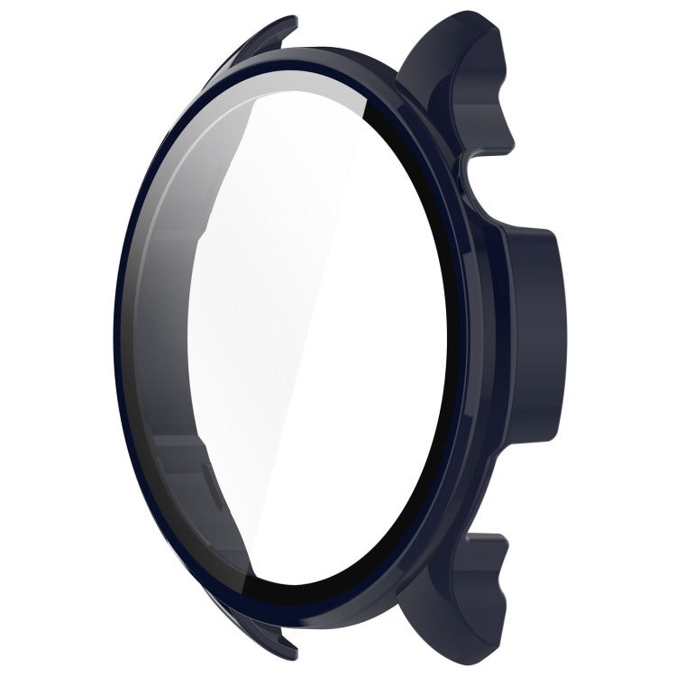 For Amazfit Balance A2286 PC + Tempered Film Integrated Watch Protective Case(Ink Blue) - Watch Cases by PMC TechLife | Online Shopping South Africa | PMC TechLife
