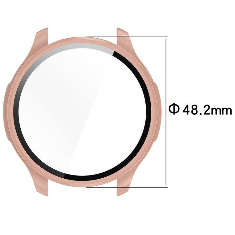 For Amazfit Balance A2286 PC + Tempered Film Integrated Watch Protective Case(Transparent White) - Watch Cases by PMC TechLife | Online Shopping South Africa | PMC TechLife