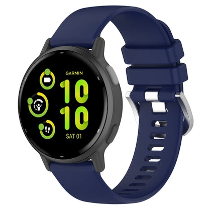 For Garmin vivoactive 5 / Active 5 20mm Silicone Watch Band(Dark Blue) - Watch Bands by PMC Jewellery | Online Shopping South Africa | PMC Jewellery