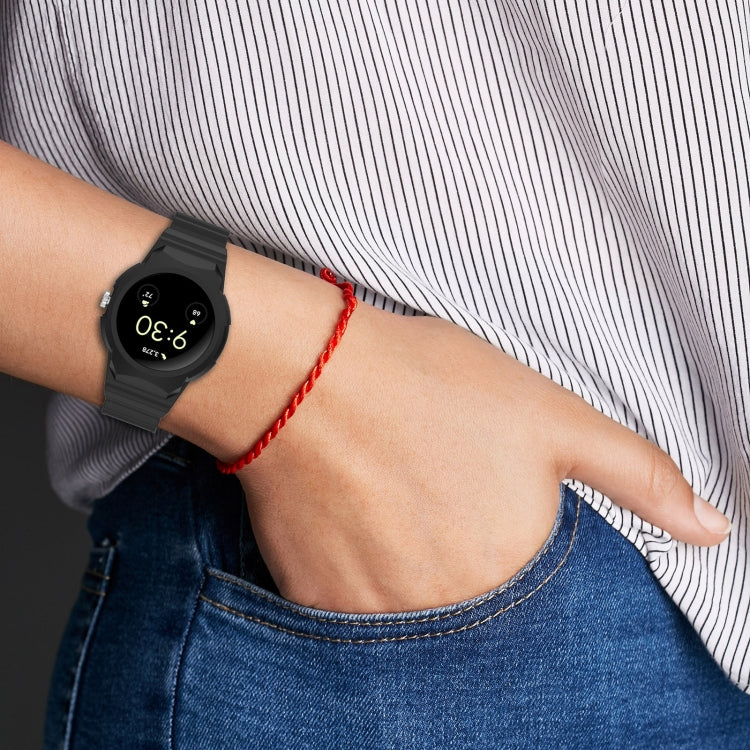 For Google Pixel Watch 2 Integrated Fully Enclosed Silicone Watch Band(Orange) - Watch Bands by PMC TechLife | Online Shopping South Africa | PMC TechLife