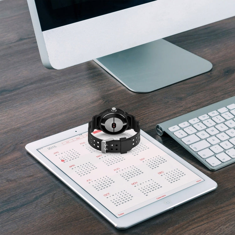 For Google Pixel Watch 2 Integrated Fully Enclosed Silicone Watch Band(Black) - Watch Bands by PMC TechLife | Online Shopping South Africa | PMC TechLife