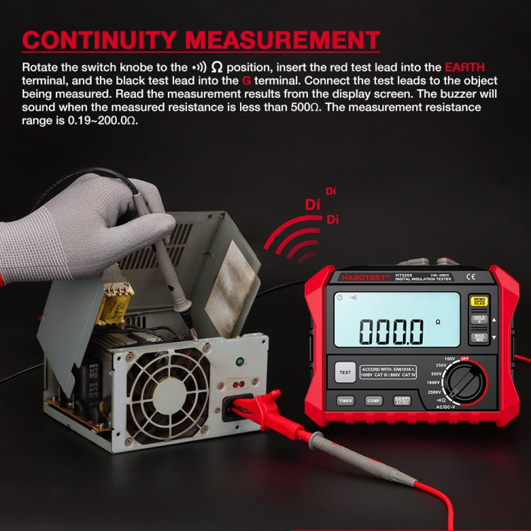 HABOTEST HT5205 Insulation Resistor Tester - free shipping - PMC TechLife - Order now!
