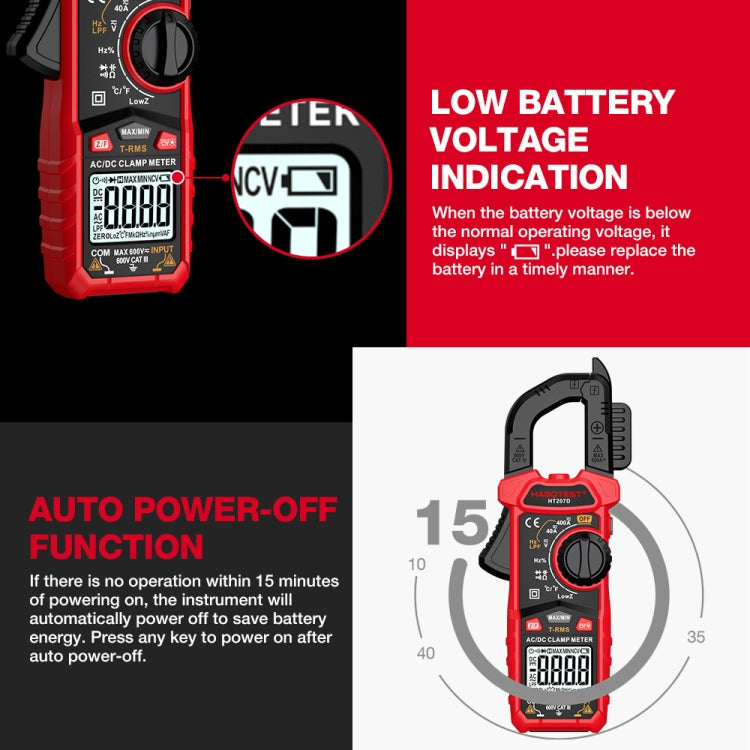 HABOTEST HT207B Multifunctional Digital Clamp Multimeter - free shipping - PMC TechLife - Order now!