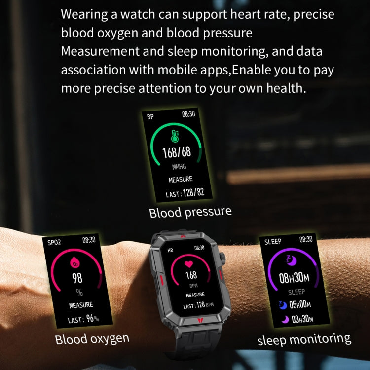 CF26 1.57inch BT5.2 Smart Bracelet Support Sleep Detection, Style:Silicone Strap(Silver) - free shipping - PMC TechLife - Order now!