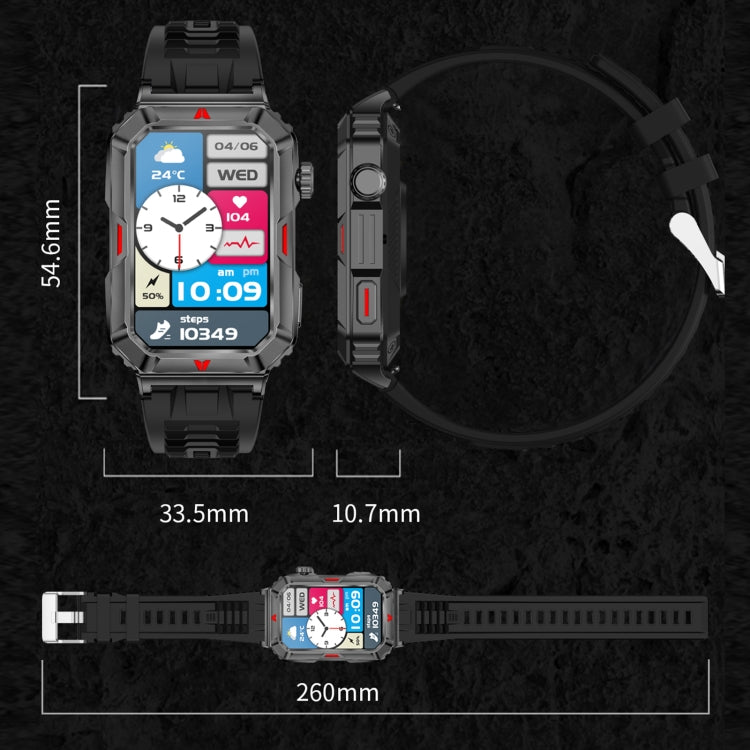 CF26 1.57inch BT5.2 Smart Bracelet Support Sleep Detection, Style:Silicone Strap(Silver) - free shipping - PMC TechLife - Order now!
