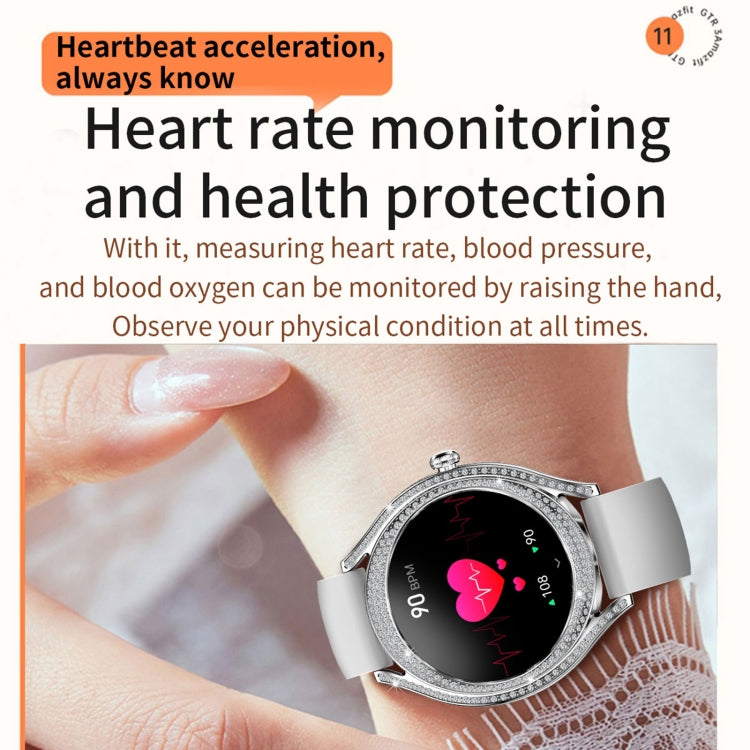 V66 1.28inch BT5.0 Smart Watch Support Heart Rate/ Sleep Detection, Style:Silicone Strap(Gold) - Smart Watches by PMC TechLife | Online Shopping South Africa | PMC TechLife | Buy Now Pay Later Mobicred