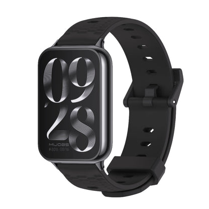 For Xiaomi Mi Band 8 Pro Mijobs Honeycomb Texture Silicone Watch Band(Black) - Watch Bands by MIJOBS | Online Shopping South Africa | PMC Jewellery