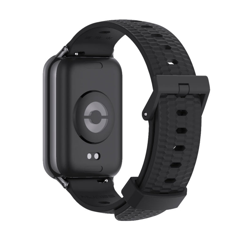 For Xiaomi Mi Band 8 Pro Mijobs Honeycomb Texture Silicone Watch Band(Black) - Watch Bands by MIJOBS | Online Shopping South Africa | PMC Jewellery