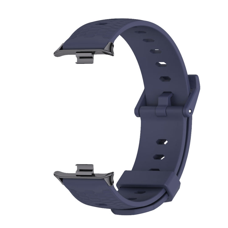 For Xiaomi Mi Band 8 Pro Mijobs Honeycomb Texture Silicone Watch Band(Midnight Blue Black) - Watch Bands by MIJOBS | Online Shopping South Africa | PMC Jewellery