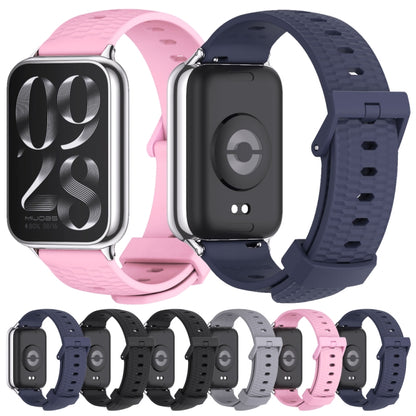 For Xiaomi Mi Band 8 Pro Mijobs Honeycomb Texture Silicone Watch Band(Black) - Watch Bands by MIJOBS | Online Shopping South Africa | PMC Jewellery