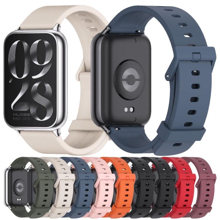 For Xiaomi Mi Band 8 Pro Mijobs Silicone Breathable Watch Band(Black Silver) - Watch Bands by MIJOBS | Online Shopping South Africa | PMC Jewellery