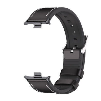 For Xiaomi Mi Band 8 Pro Mijobs TPU Leather Watch Band(Black) - Watch Bands by MIJOBS | Online Shopping South Africa | PMC Jewellery