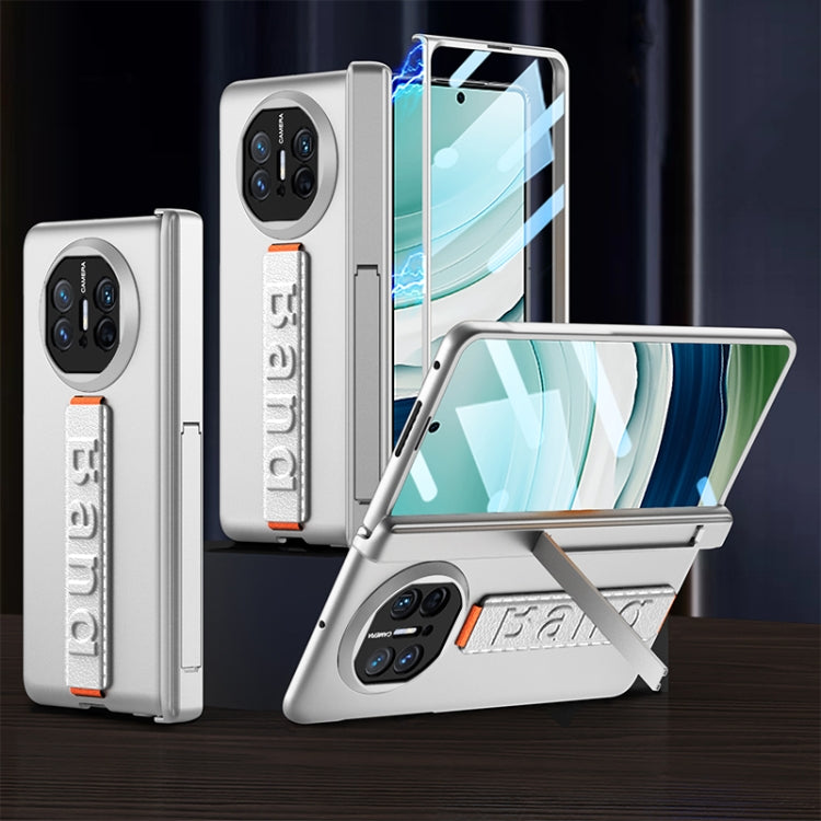 For Huawei Mate X5 GKK Wristband Integrated HD Film Magnetic Hinge Phone Case(Silver) - free shipping - PMC TechLife - Order now!