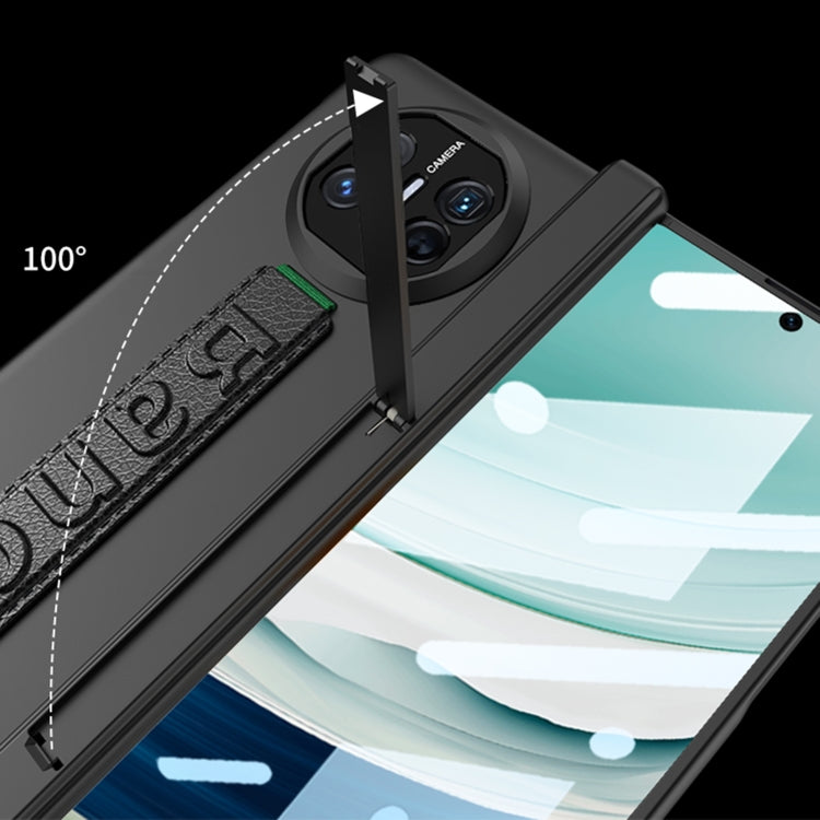 For Huawei Mate X5 GKK Wristband Integrated HD Film Magnetic Hinge Phone Case(Carbon Fiber) - Huawei Cases by GKK | Online Shopping South Africa | PMC TechLife | Buy Now Pay Later Mobicred
