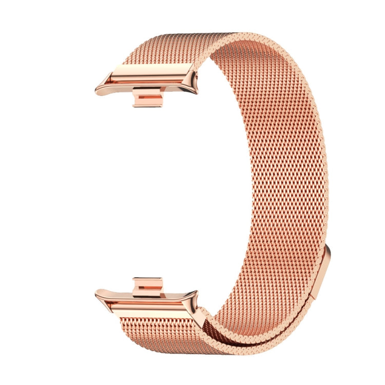 For Xiaomi Mi Band 8 Pro Mijobs Milan Magnetic Stainless Steel Watch Band(Rose Gold) - Watch Bands by MIJOBS | Online Shopping South Africa | PMC Jewellery
