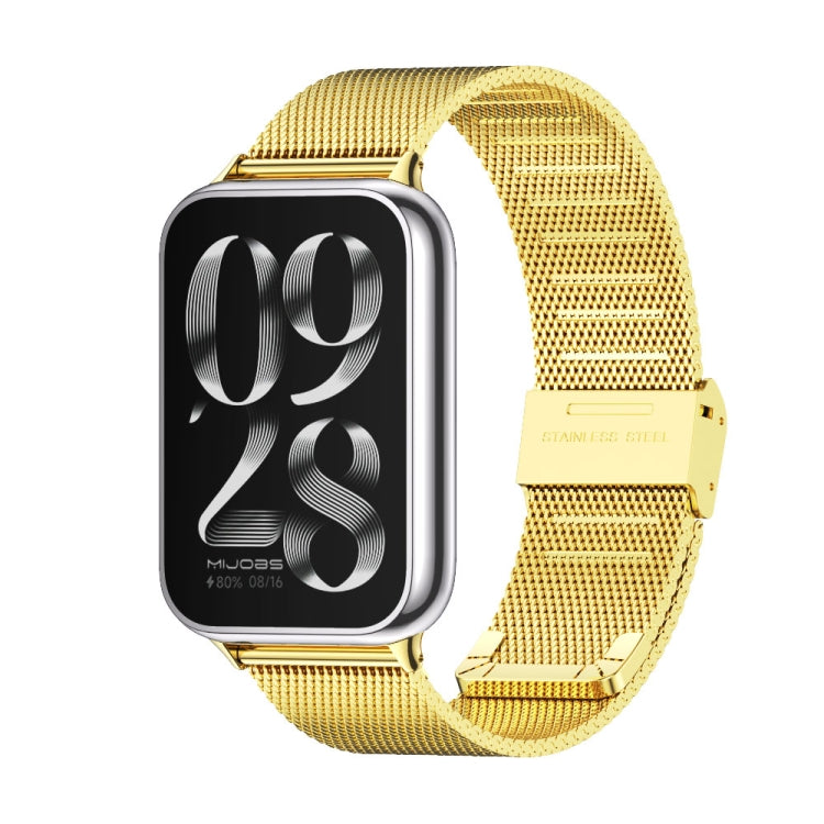 For Xiaomi Smart Band 9 Pro / 8 Pro Mijobs Milan Buckle Stainless Steel Watch Band(Gold) - free shipping - PMC TechLife - Order now!