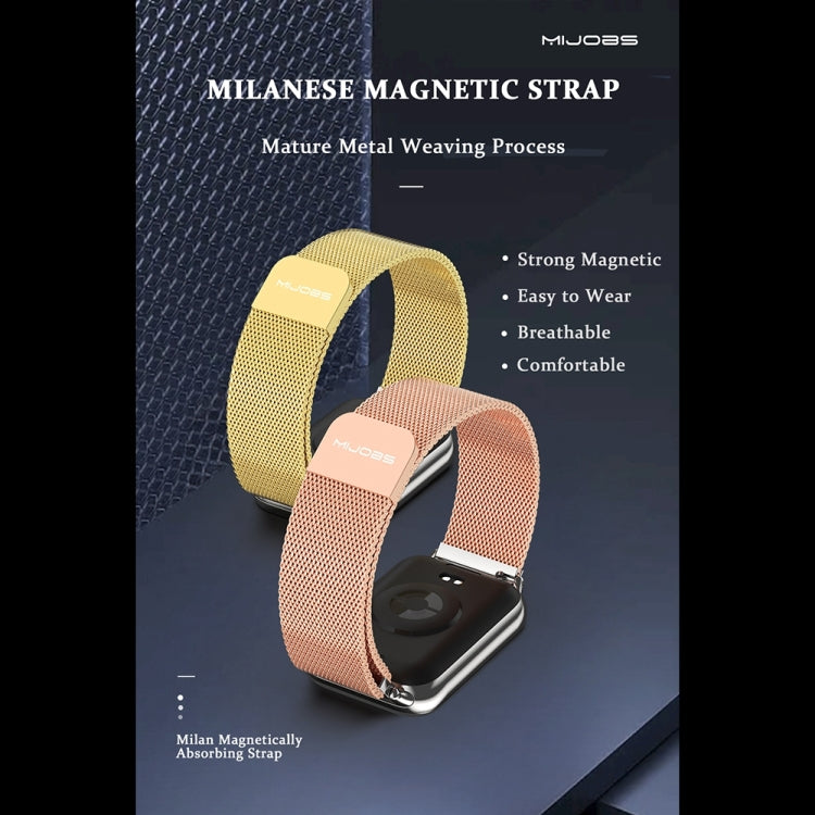 For Xiaomi Mi Band 8 Pro Mijobs Milan Buckle Stainless Steel Watch Band(Gold) - Watch Bands by MIJOBS | Online Shopping South Africa | PMC Jewellery