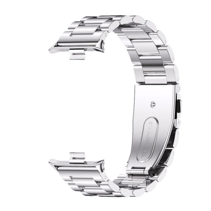 For Xiaomi Mi Band 8 Pro Mijobs Three-Bead Stainless Steel Watch Band(Silver) - Watch Bands by MIJOBS | Online Shopping South Africa | PMC Jewellery