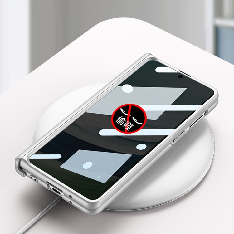 For Huawei Mate X5 GKK Wristband Integrated Privacy Film Magnetic Hinge Phone Case(Silver) - free shipping - PMC TechLife - Order now!