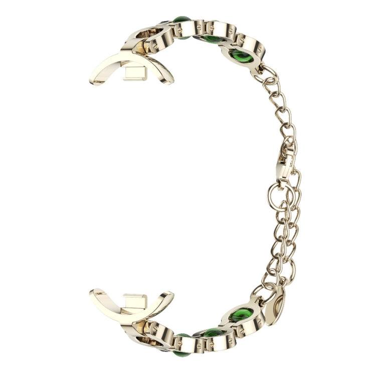 For Xiaomi Mi Band 8 / 9 / 9 NFC Mijobs Mermaid Beauty Bracelet Watch Band(Light Gold Green) - Watch Bands by MIJOBS | Online Shopping South Africa | PMC TechLife | Buy Now Pay Later Mobicred