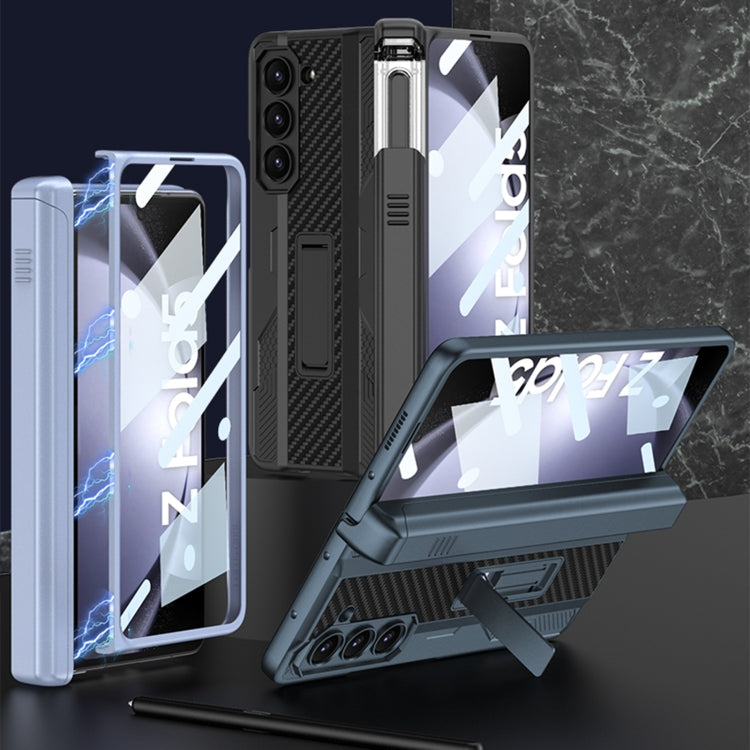 For Samsung Galaxy Z Fold5 GKK Integrated Folding Mech Shell PC Phone Case with Slide Pen Box(Silver) - free shipping - PMC TechLife - Order now!