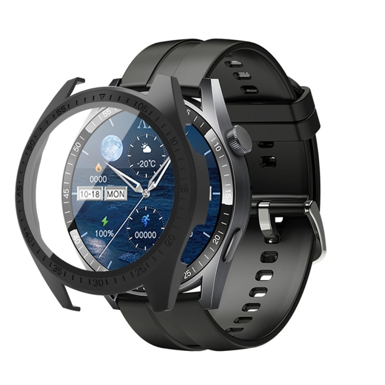 For Aigo GT8 PC + Tempered Film Integrated Watch Protective Case(Black) - Watch Case by PMC TechLife | Online Shopping South Africa | PMC TechLife