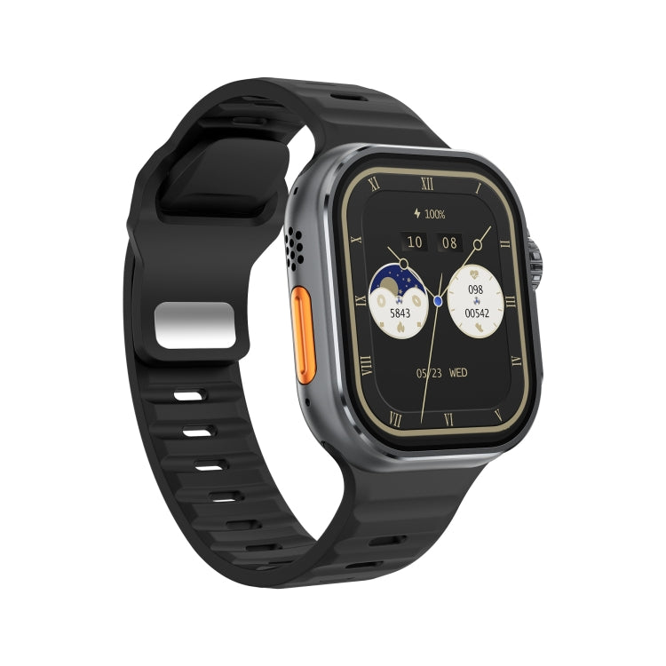 iW9 Ultra 2.04 inch Screen Smart Call Watch, BT Call / Heart Rate / Blood Pressure / Blood Oxygen(Tarnish Black) - free shipping - PMC TechLife - Order now!