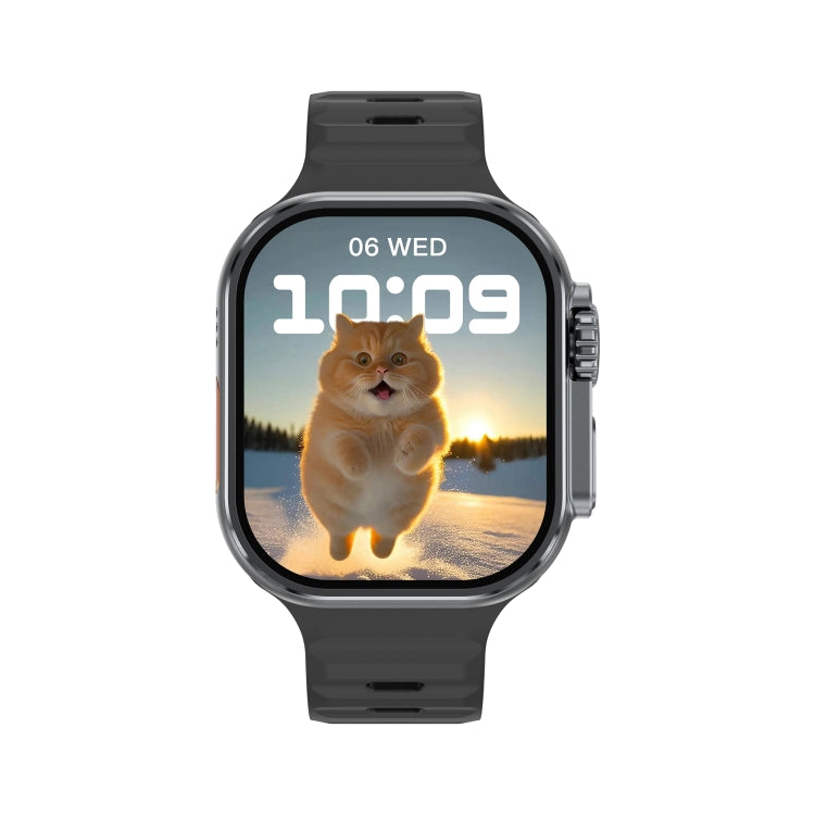 iW9 Ultra 2.04 inch Screen Smart Call Watch, BT Call / Heart Rate / Blood Pressure / Blood Oxygen(Tarnish Black) - free shipping - PMC TechLife - Order now!